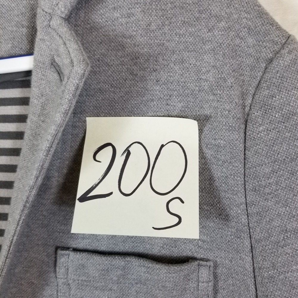 Porter & Ash London Mens Gray Knit Blazer Jacket Large Cotton Blend Unstructured - Picture 7 of 7